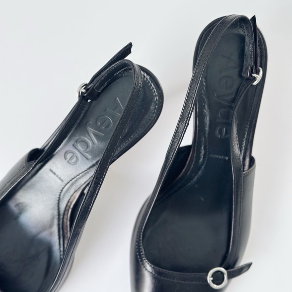 Aeyde Saba Buckled Slingback Heels Black - Picture 4 of 7